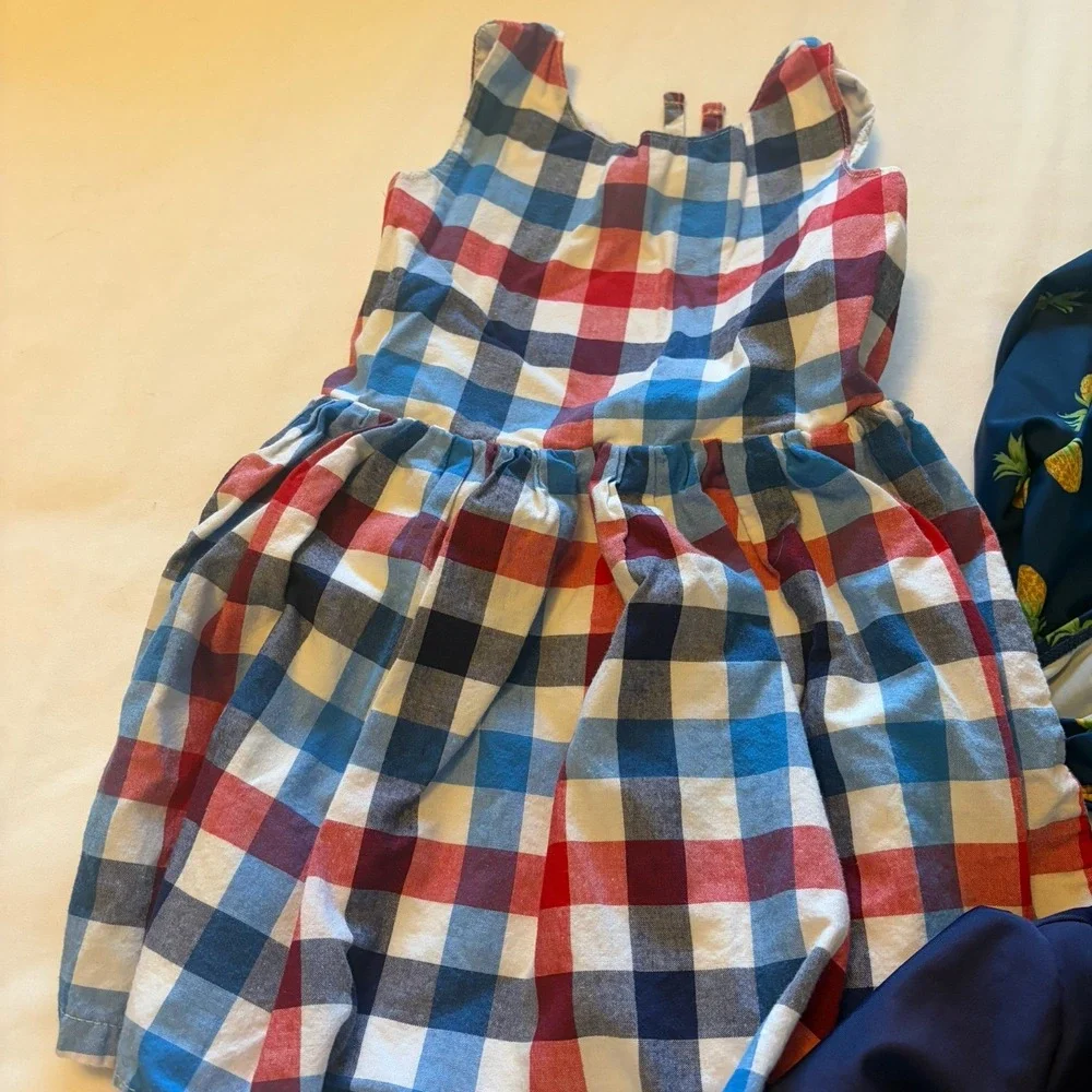 Girls Size 3 Swimwear Lot | 6 Pc Patriotic Unicorn Bikini Rash Guard +‎ Dress